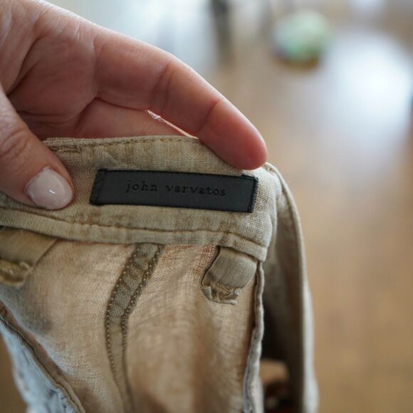 John Varvatos Men's Johnny Shorts In Hemp Size:34 - Picture 3 of 7